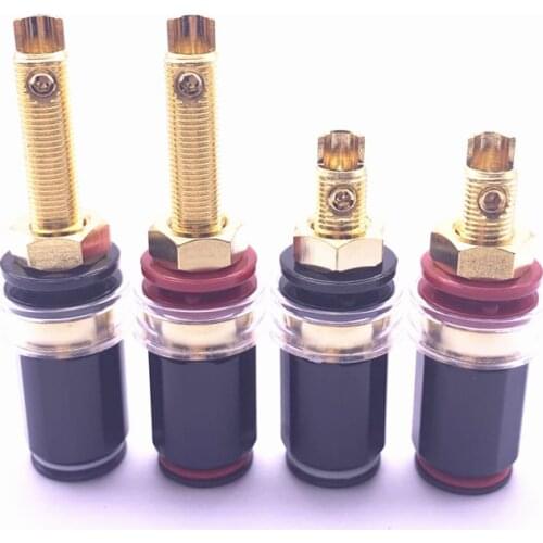 1Pcs Hight quality Copper Banana socket Solderless Binding Post Screw M8 Adapter for Audio Speaker Amplifier Terminals Connector