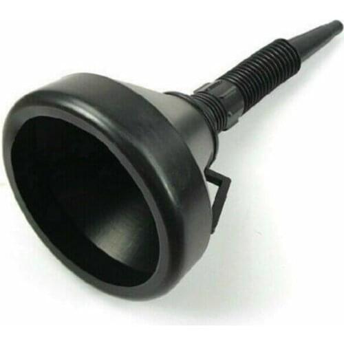 Plastic Flexible Funnel Wide Mouth Liquid Funnel Black Kitchen Oil Funnel Detachable For Kerosene, Engine Oil, Gasoline, Coolant