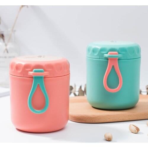 380ML Portable Stainless Steel Containers Food Thermos for Kids Single Wall Thermos Lunch Box Food Soup Leakproof Lunchbox