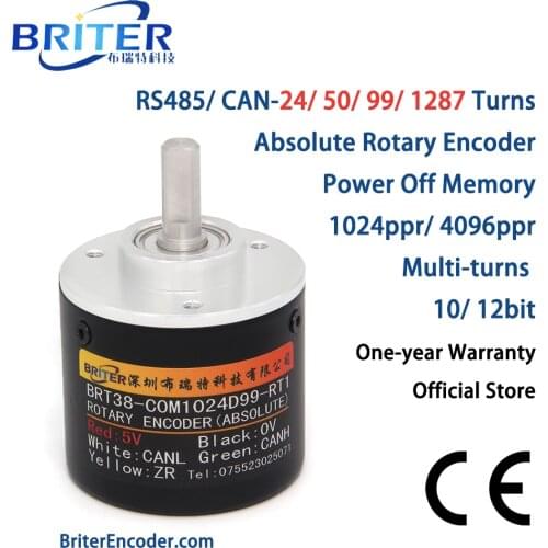 Rotary Encoder Magnetic Multi-turns Absolute CAN RS485 interface, Angle measurement, Power Off Memory Smart home DIY Electronic
