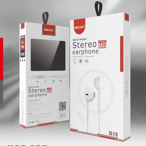 Sport Earphone with Mic Wired Super Bass 3.5mm Earbuds Headset Earbud with Microphone Hands Free for Samsung Huawei P20 OS-F17