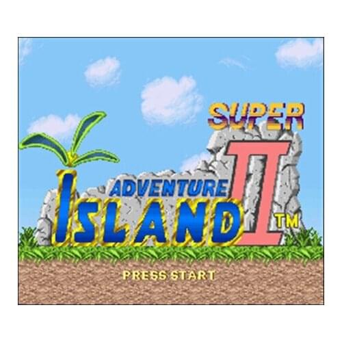 Super Adventure Island 2 NTSC Version 16 Bit 46 Pin Big Gray Game Card For USA Game Players