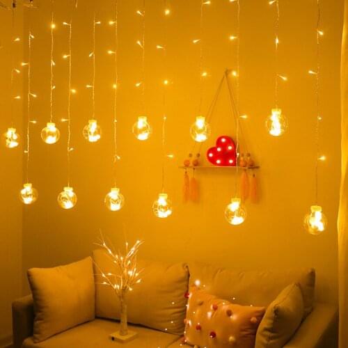 LED Light String Fairy Lights Holiday Lighting 2.5M EU Star Garland In The Window Wedding Christmas Decoration For Home