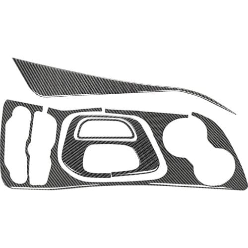 Carbon Fiber for Dodge Challenger 2015-2021 Accessories Interior Car Gear Shift Panel Cup Holder Cover Trim Sticker