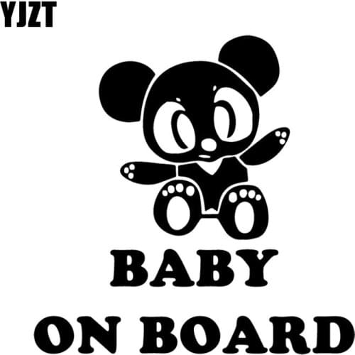 YJZT 15.9X15.9CM BABY ON BOARD JDM PANDA Car Sticker Personality Whole Decoration Vinyl Decals C25-0333