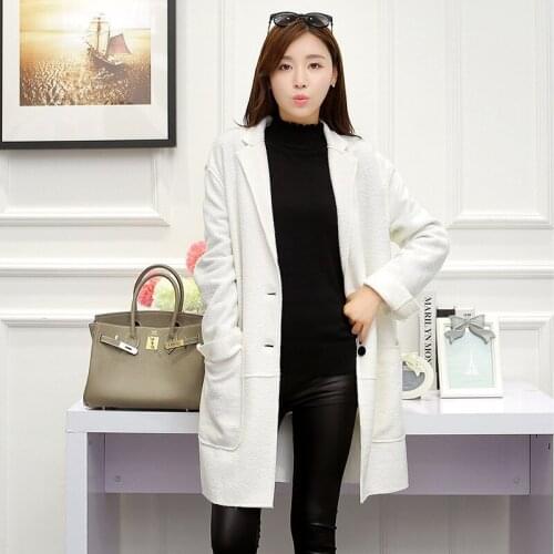 2019 Sobretudo Abrigo Mujer Loose Coat Woman Korean Autumn And Winter New Easy Will Code Renovation Long Fund Woollen Overcoat