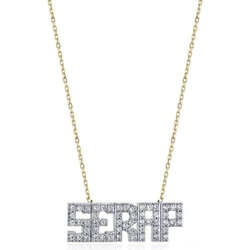 Symbol Gold Gemstone Gold Necklace with Name Comfortable Alphabet Letter Magnificent Trendy Brillant Gorgeous Choker Colorful