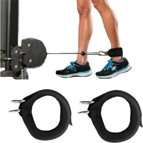 1 Pair D-Ring Ankle Straps Attachment For Cable Machines Resistance Training Ankle Cuffs For Legs Abs And Glute Exercises