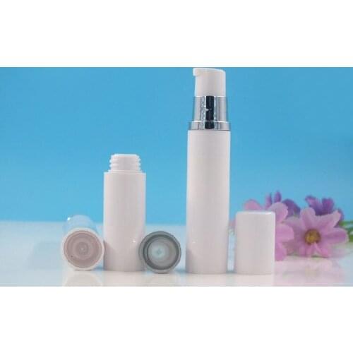 10ML clear airless plastic bottle silver pump white lid lotion emulsion serum mist sprayer hyaluronic toner skin care packing