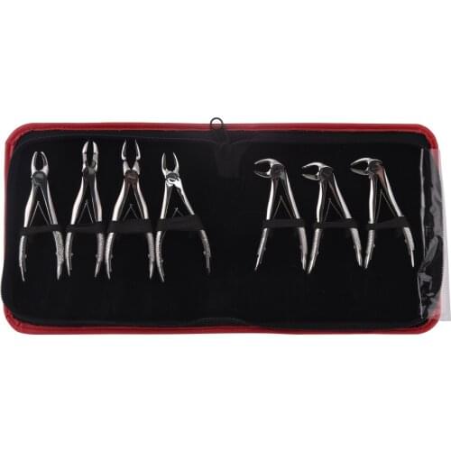 10pcs/7pcs Dental Forceps Suit Adult/Children,Kids Tooth Forceps Forceps Sets of Dental Instruments Pliers Elevator