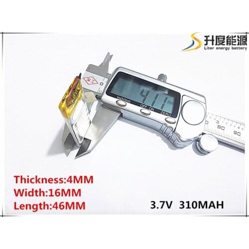 10pcs [SD] 3.7V,310mAH,[401646] Polymer lithium ion / Li-ion battery for TOY,POWER BANK,GPS,mp3,mp4,cell phone,speaker