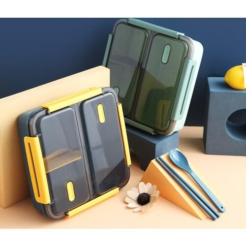 2020 Creative Nordic Style Bento Box Portable Outdoor Picnic Plastic Lunch Box Microwave Safe and Leak-proof Lunchbox for Lunch