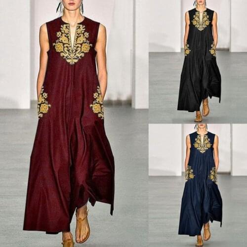 2021 African Dresses for Women printing African Clothes Plus Size Summer Printed Long Africa Dress