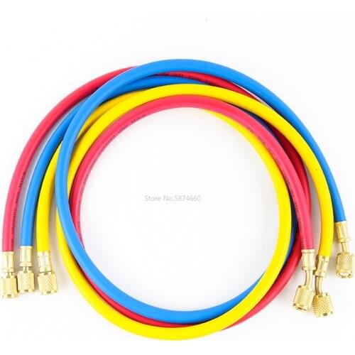 Car " AC Charging Hoses Tube for R134a R12 R22 R404 R502 Air Conditioning Refrigerant Tube 1/4" SAE Thread Hose Fluoride tube