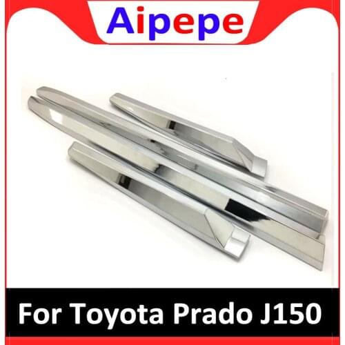 For Toyota Land cruiser Prado fj150 2018 ABS chrome side door trim cover car styling body guard deflector accessories