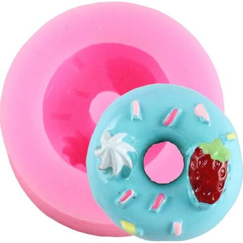 Donut Silicone Mold Cake Border Fondant Mould Cookie Baking Cake Decorating Tools Candy Polymer Clay Chocolate Gumpaste Molds