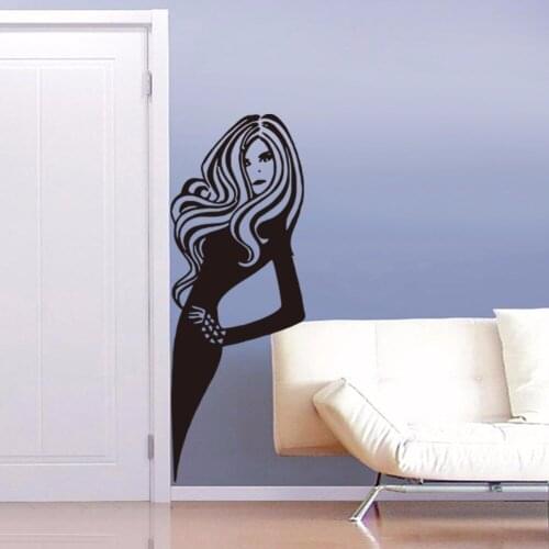 Personality art beauty vinyl wall decal home decor living room diy wallpaper removable wall stickers
