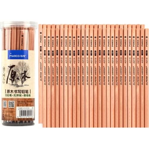 Writing Office Log HB Pencil with Eraser 30/50PCS Barrels Cute School Supplies Drawing Pencil Set