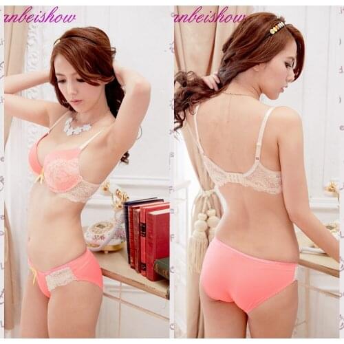 Push-up Brassiere Women Sexy Deep V Lace Bra And Panty Set Pink Blue Purple Super Boost Thick Padded Underwear Lace Lingerie