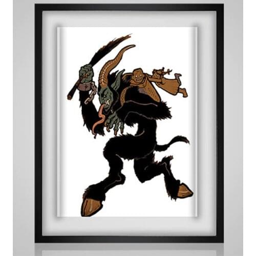 2020 Customized Embroidery Krampus Vintage Counted Cross Stitch Kits Baby with 100% Cotton Floss& Free Shipping for Home Decor