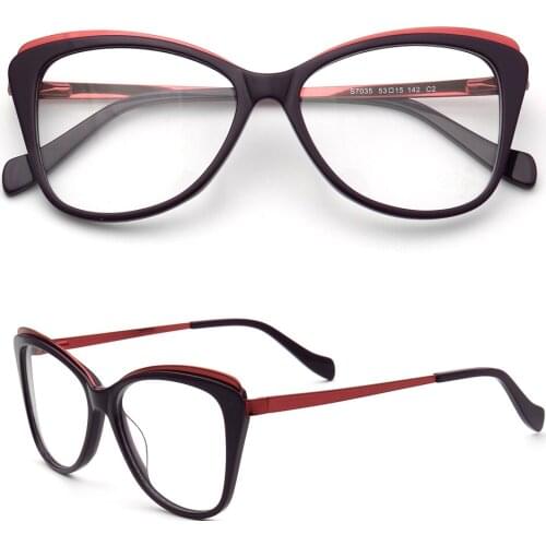 2021 Hot Women Optical Glasses Frames Cat eye For Women Retro Butterfly Eyeglass Frames Acetate Spectacles Prescription Eyewear