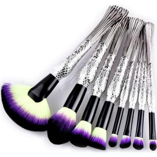 8 pcs Bird wing Makeup Brush Set Powder Foundation Eyeshadow Eyelash Blending Blush Contour Make Up pincel maquiagem brush