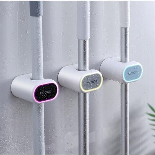 Wall Mounted Bathroom Mop Holder Household Adhesive Mop Rack Hanger Mop Hook Organizer Bathroom Accessories
