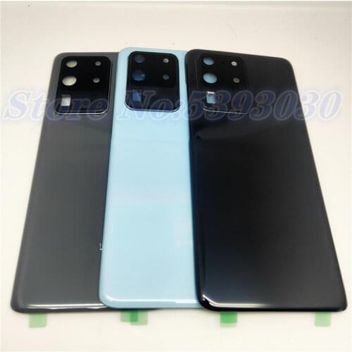 New Back Battery Cover For Samsung Galaxy S20 S20+ PlusS20 Ultra 5G Version Rear Door Housing Glass Panel Part+Camera lens