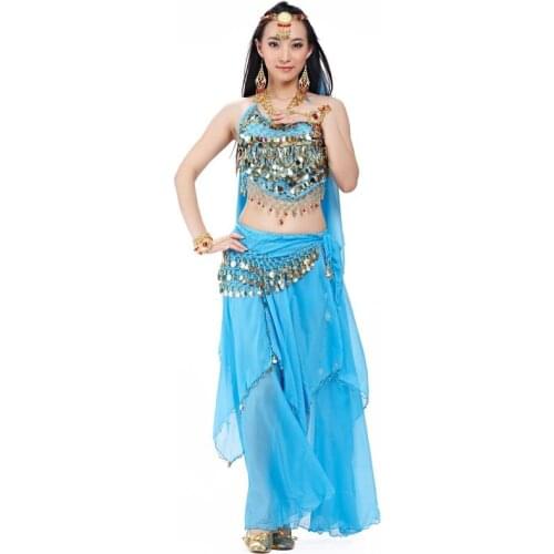 2019 New 5pcs/set Belly Dance Costume Womens Belly Dancing Costume Sets Tribal Bollywood Costume Indian Dress Bellydance Dress