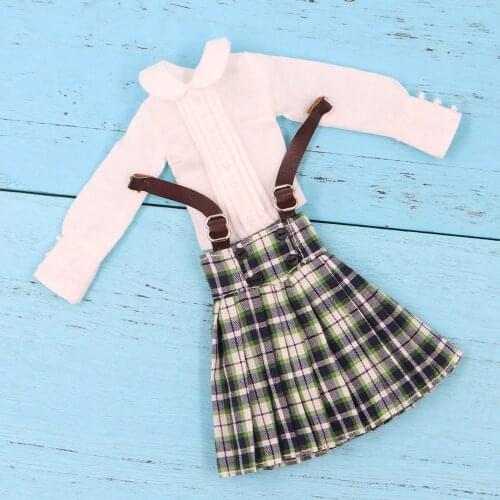 Outfits for ICY DBS Blyth doll Scottish Skirts and shirt for 1/6 BJD OB24 ANIME GIRL