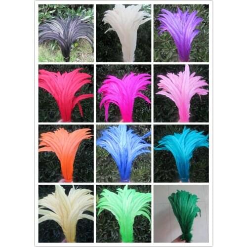 Wholesale 50pcs/ lot Pretty Dyed Rooster Tail Feathers 14-16 inches /35-40 cm diy jewelry holiday party supplies