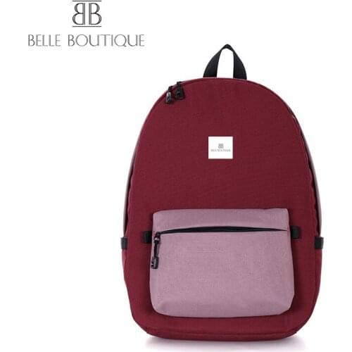 BelleBoutique Portfolio To School Oxford Solid Color School Teenagers Girls Boys Bookbag Fashion Backpack Waterproof Women