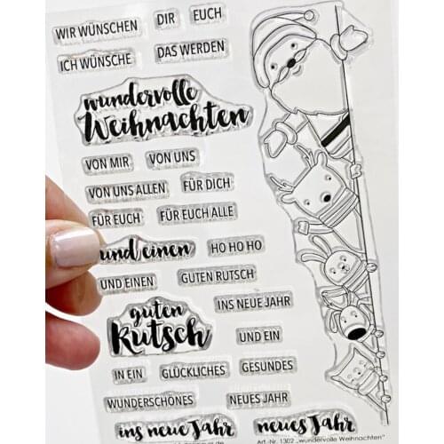 German Words Transparent Clear Silicone Stamp/Seal for DIY scrapbooking/photo album Decorative clear stamp A0435