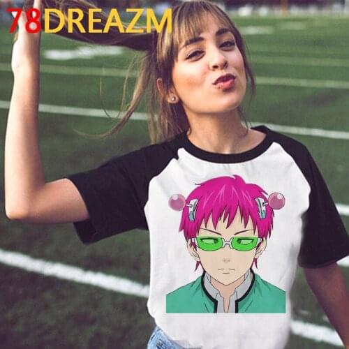 Saiki k clothes tshirt women harajuku kawaii couple graphic tees women aesthetic vintage t-shirt white t shirt ulzzang