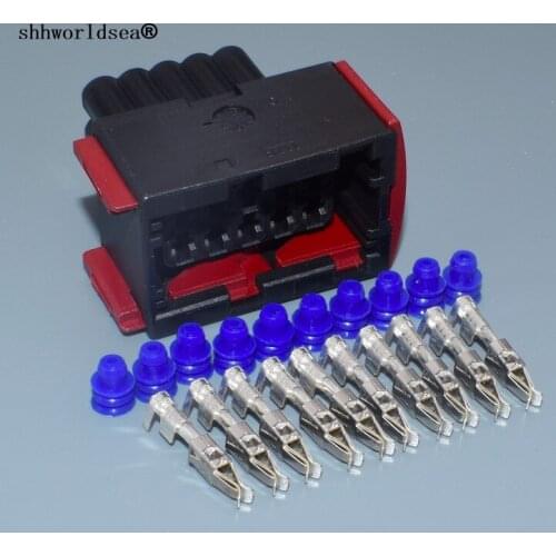 Shhworldsea 10 Pin 1-967240-1 car Headlights Lamp Connector Plug Socket With Terminal Adapter For Peugeot Citroen Buick for vw