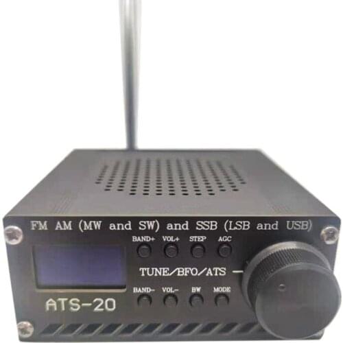 Assembled SI4732 All Band Radio Receiver FM AM (MW & SW) SSB (LSB & USB) with Lithium Battery + Antenna + Speaker + Case