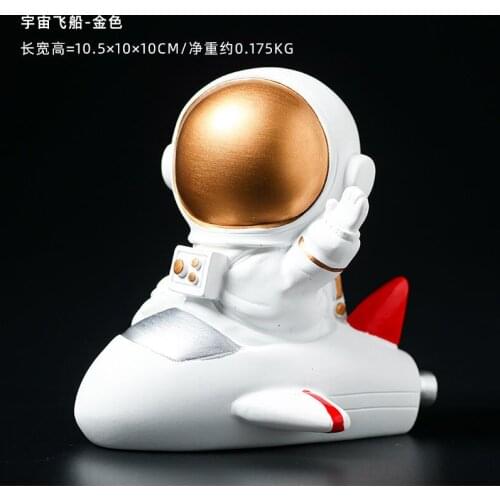 Resin Astronaut Figurines Fashion Spaceman Home Decor Sculpture Decorative Miniatures Cosmonaut Statues Gift For Man & Boyfriend