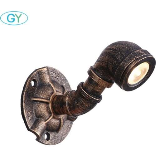 Antique 5W LED Wall Light with Outlet for Plug Minimalist 3000K Warm White LED Wall Sonces Retro Pipe Wall Mounted Spotlamp