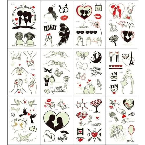 Luminous music Festival Kids Tattoo Stickers Cartoon Fun Stickers Temporary Tattoo on Face Arm Leg for Child Art Decoration