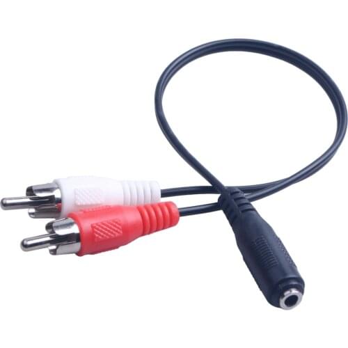 Universal 3.5mm Jack to RCA Female to Male Jack to 2 RCA Stereo Audio Socket to Headphone 3.5 Y Adapter Cable