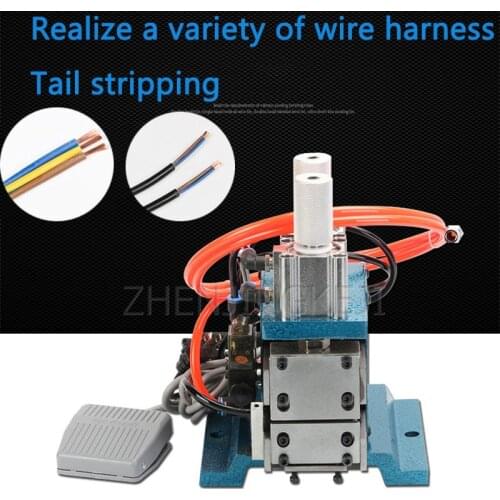 Upright Pneumatic Stripping Machine Short Thin Line Peeler Small Vertical Peeling Processing Equipment Peel Thread Length 3-25MM
