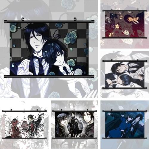 WTQ Black Butler Michaelis Sebastian Ciel Phantomhive Canvas Painting Anime Posters Wall Decor Wall Art Picture Room Decor