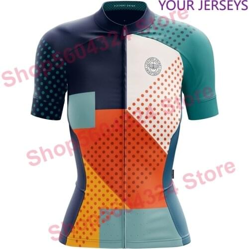 Victory C Women Cycling Jersey 2020 New Cycle Clothing Tops Short Sleeve CoolMax MTB Vetement Femme Bright Color Sport Wear FXR