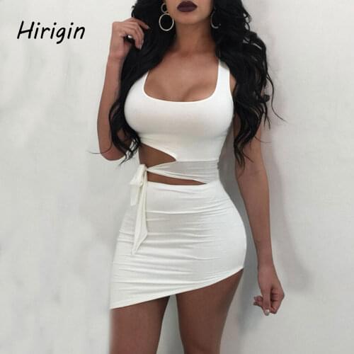 Mini dress Women bodycon backless lace up short dress Elegant sexy party club dress pure dresses mujer 2020 hot Elegant Dresses
