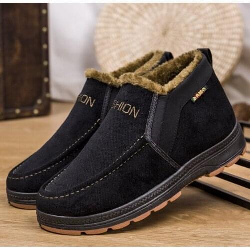 Winter men with velvet warm snow boots warm comfort with velvet mens boots