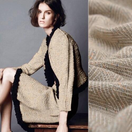 147CM Wide 700G/M Weight Warm Wool Viscose Fabric for Autumn Winter Jacket Overcoat Dress J129