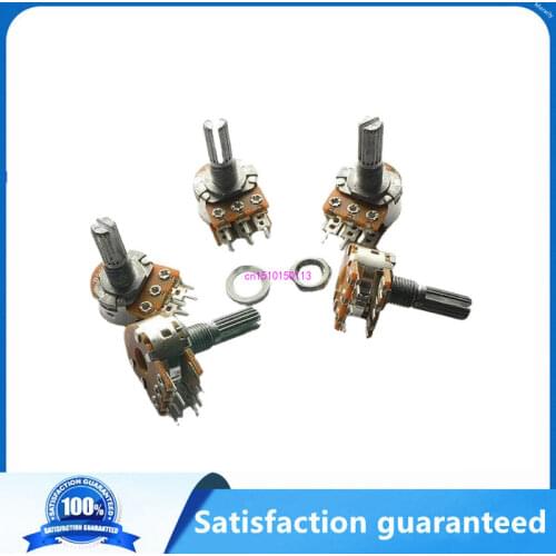 5pcs WH148 B1K B2K B5K B10K B20K B50K B100K B250K B500K B1M 3pin 15mm 1K 2K 5K 10K 20K 50K 100K 250K 500K 1M