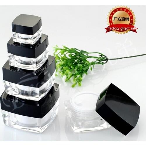 50g Acrylic new face cream four square boxes with black cover