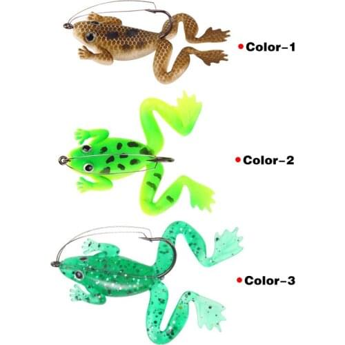 6CM 5.2g 3D Frog Snakehead Fishing Lure Wobblers Pencil Fishing Minnow Soft Worm Fish Lures Artificial Bait Bass Hooks Tackle