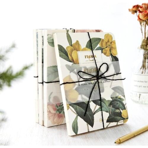 A5 Fresh Flower Notebook Student Painting Graffiti Notebook School Supplies Blank Page, Soft Cover, Size: 130x178mm, 160 Pages